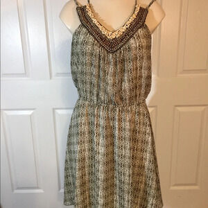 Maurices Wooden Beaded V-neck Dress M